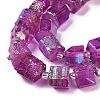Electroplated Natural Quartz Beads Strands G-G767-02-07-3