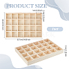 24 Grids Wood Jewelry Display Trays for Earrings Rings Bracelets Necklaces AJEW-WH0673-70-2