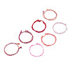 7Pcs 7 Colors Bohemian Cotton Cord Braided Bracelets BJEW-TA0001-29-3