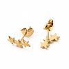 304 Stainless Steel Star Stud Earrings for Women EJEW-C004-01G-2
