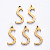PVD Vacuum Plating 201 Stainless Steel Charms STAS-R105-S-G-2