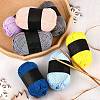 5Pcs Polyester Yarn for Knitting & Crochet YCOR-SZ0001-03G-5