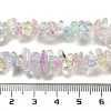 Transparent Crackle Glass Beads Strands GLAA-U004-01B-4