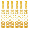 120Pcs 4 Styles Iron Dreadlocks Beads Hair Decoration FIND-TA0005-09G-1