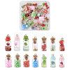 Fashewelry 28Pcs 4 Style Glass Wishing Bottle Pendant Decorations GLAA-FW0001-01-2