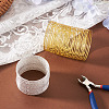 2Pcs 2 Colors Textured Iron Memory Beading Wire for Wire Wrap DIY Jewelry Making MW-TA0001-06C-4