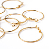 Golden Plated Brass Hoop Earrings X-EC108-1NFG-3