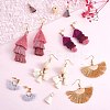 DIY Layered Tassel Drop Earring Making Kit DIY-SZ0009-86-4