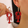 Lobster Alloy Enamel Hoop Earrings WG3E1EE-01-2