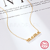 Cubic Zirconia Word Mama Pendant Necklace IZ4490-2