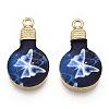 Printed Alloy Enamel Pendants LS-ENAM-N056-178-05-2