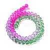 Transparent Painted Glass Beads Strands DGLA-A034-T8mm-A06-5