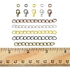 100Pcs 5 Color Iron Ends with Twist Chains DIY-FS0003-54-6