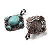 Synthetic Turquoise Rhombus Pendants G-K363-02R-18-2