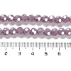 Electroplate Opaque Glass Beads Strands EGLA-A035-P6mm-A11-4