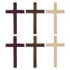 6Pcs 3 Colors Wood Cross Wall Decoration DJEW-ME0001-09-1