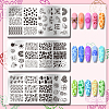 Stainless Steel DIY Nail Art Templates MRMJ-WH0092-060-3