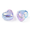 Transparent Crackle Acrylic Beads OACR-P010-14C-3