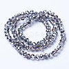 Electroplate Transparent Glass Beads Strands EGLA-A034-T1mm-Z04-2