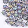 Electroplate Glass Beads X-EGLA-S178-02E-1