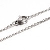 304 Stainless Steel Cable Chain Necklaces NJEW-E026-04-A-2