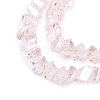 Electroplate Transparent Glass Beads Strands EGLA-Q139-01A-A07-3