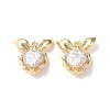 Brass Micro Pave Cubic Zirconia Pendants KK-I702-41G-2