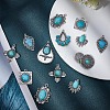 SUNNYCLUE 16Pcs 8 Styles Synthetic Turquoise Pendants FIND-SC0003-47-4