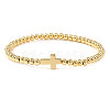 Brass & 304 Stainless Steel Beads Stretch Bracelets Set LS-EI7625-3-1