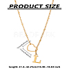1Pc Letter & Heart Stainless Steel Lariat Necklaces for Women NJEW-LP0002-87G-L-2