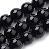 Natural Black Onyx Beads Strands G-S259-19-8mm-1