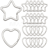 30Pcs 2 Styles Zinc Alloy Split Rings FIND-SP0004-19-7