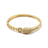 Green Cubic Zirconia Leopard Hinged Bangle BJEW-P281-08G-2