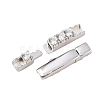 925 Sterling Silver Micro Pave Clear Cubic Zirconia Bayonet Clasps STER-C016-01A-P-4
