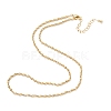 Brass Rope Chain Necklaces NJEW-K123-12G-2
