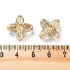 Metal Enlaced Transparent Acrylic Beads X-MACR-M045-04-3