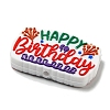 Happy Birthday Food Grade Eco-Friendly Silicone Focal Beads SIL-H006-01A-2