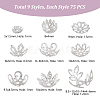 675Pcs 9 Styles Iron Bead Caps IFIN-GA0001-68-2