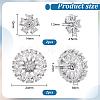 4Pcs 2 Styles 1-Hole Alloy Shank Button BUTT-PH0001-23-2