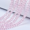 Electroplate Glass Beads Strands X-EGLA-A034-T4mm-B12-1