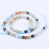 Natural Flower Amazonite Beads Strands X-G-Q462-8mm-42-2