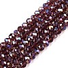 Electroplate Glass Beads Strands EGLA-A044-T3mm-B13-1