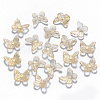 Transparent Spray Painted Glass Charms GLAA-T016-21C-1