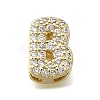 Brass Micro Pave Cubic Zirconia Letter Multi-Strand Links KK-D295-32G-02-1