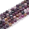 Natural Red Corundum/Ruby and Sapphire Beads Strands X-G-S361-2.5mm-013-1