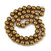 Electroplated Synthetic Magnetic Hematite Beads Strands G-G174-L01-05-2