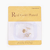 Brass Stud Earring Findings X-KK-S345-269C-G-3