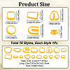 Plastic Clay Pressed Molds Set TOOL-WH0125-70-2
