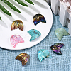 Electroplated Rainbow Resin Pendants RESI-CJ0001-133-6