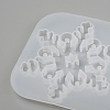 Christmas DIY Snowflake Silicone Pendant Molds X-DIY-P006-31-4